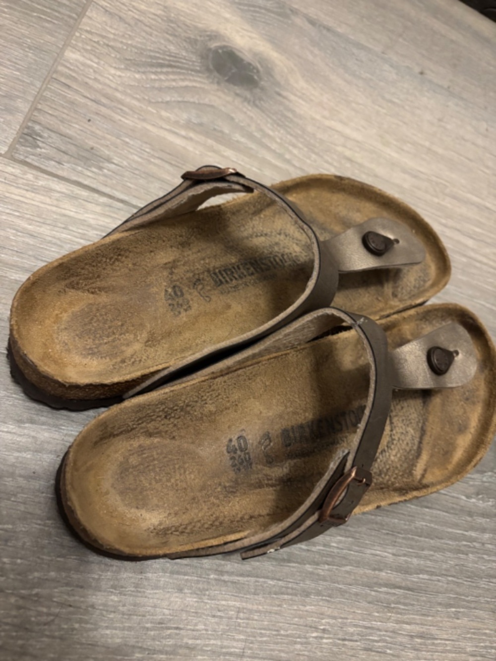 Birkenstock Gizeh Birko-Flor Size 9-9.5 US/EU 40 Reg/Wide BRONZE - Picture 5 of 7